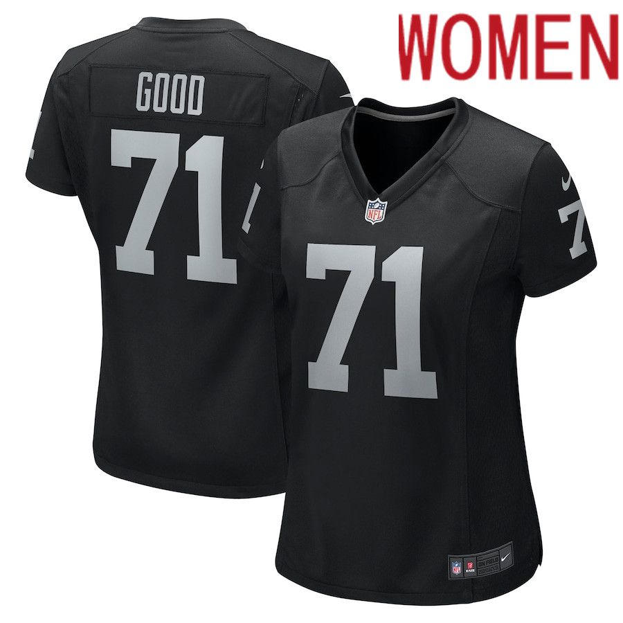 Women Oakland Raiders #71 Denzelle Good Nike Black Game NFL Jersey->women nfl jersey->Women Jersey